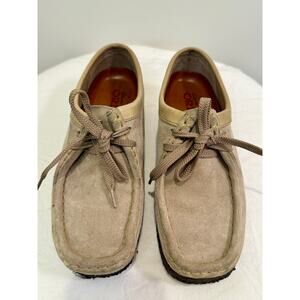 Clarks Beige Suede Loafers